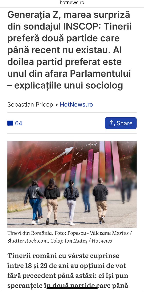 Generația Z nu mai joacă după regulile vechiului game politic.
Partidele care dominau scena în ultimii 30 de ani par din alt film.
Tinerii de azi nu mai cresc cu siglele PSD, PNL, aproape că nici USR. Iar AUR dă semne că o ia la vale pe tobogan!

Astfel, tinerii cu vârste