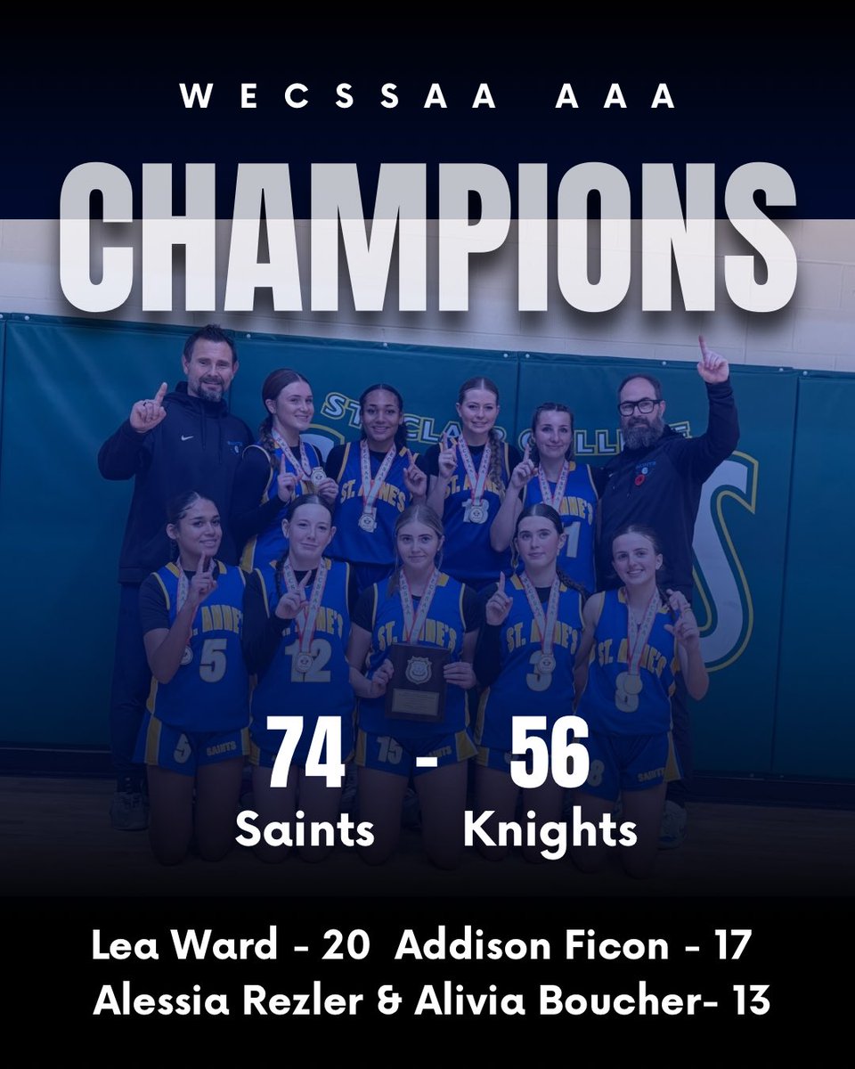 AddisonFicon's tweet image. 2025 WECSSAA AAA Champions - Another step in the journey…
Our preparation and execution were on full display in a 74-56 win over perennial power Holy Names
