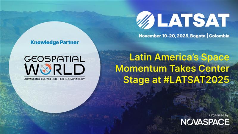 GeospatialM's tweet image. The Latin American #space market is taking off!
Join #LATSAT2025 on Nov 19–20 in Bogotá — the meeting point for leaders shaping the region’s space &amp;amp; satellite future. Use the exclusive Geospatial World link for a special discount:  colloquium.idloom.events/latsat2025/reg…
#LATSAT #GeospatialWorld