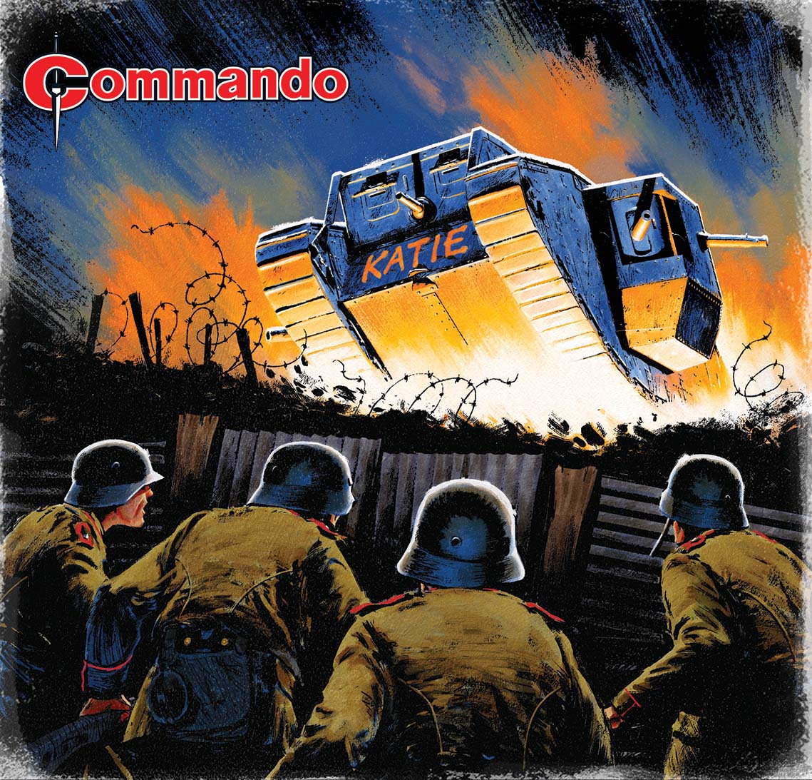 CommandoComic's tweet image. When Corporal Charlie Shaw and his Mark IV Male tank were captured at Bourlon Ridge, Sergeant Joe Shaw wasn&apos;t going to stand around and let them take his younger brother, even if it meant rushing headlong at the Germans to stop them! 
Issue 5907, CHARLIE&apos;S TANK coming soon! - QM