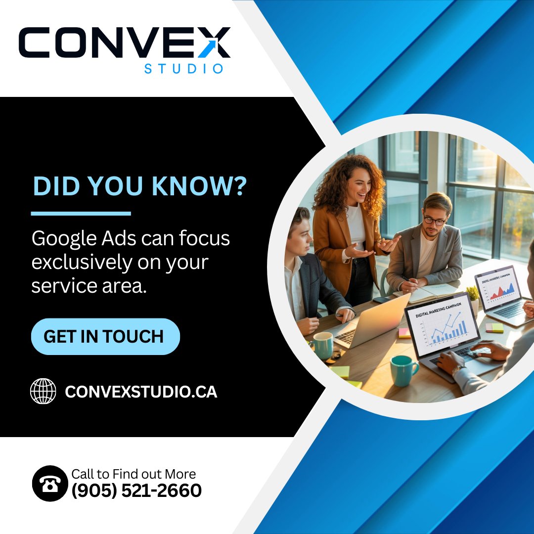 ConvexStudio's tweet image. Did you know Google Ads can focus exclusively on your service area?
With geographic targeting, we help small businesses connect with high-intent local customers—right when they’re searching.
📞 Get local results: (800) 949-1830
 🌐 Visit: bit.ly/33mPDeo
