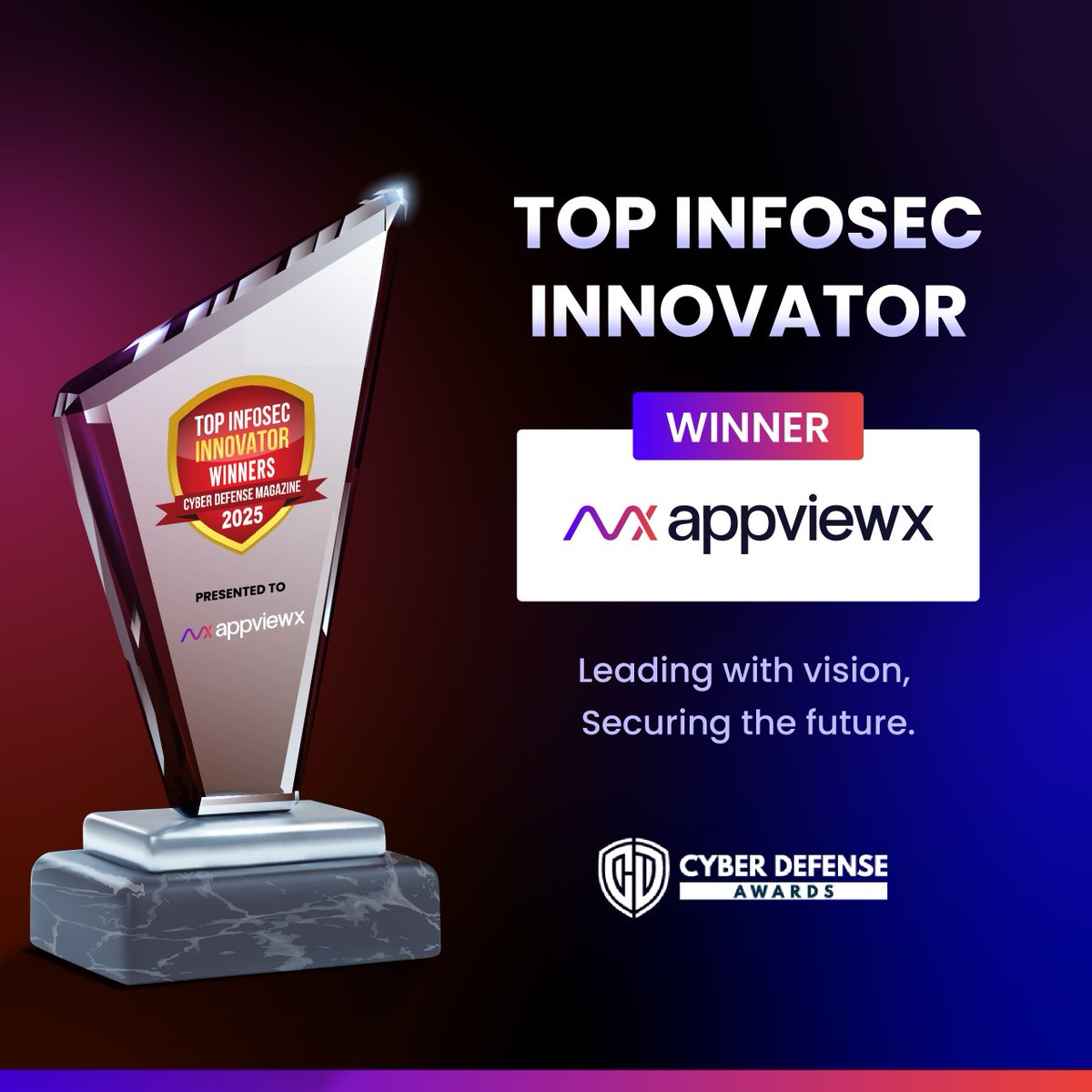 AppViewX's tweet image. We’re honored to be recognized among the Top Infosec Innovators 2025 by @cyberdefensemag! This acknowledgment reflects our ongoing commitment to helping enterprises secure their digital ecosystems through automation and crypto-agility.

Read more: buff.ly/ys6ULHy