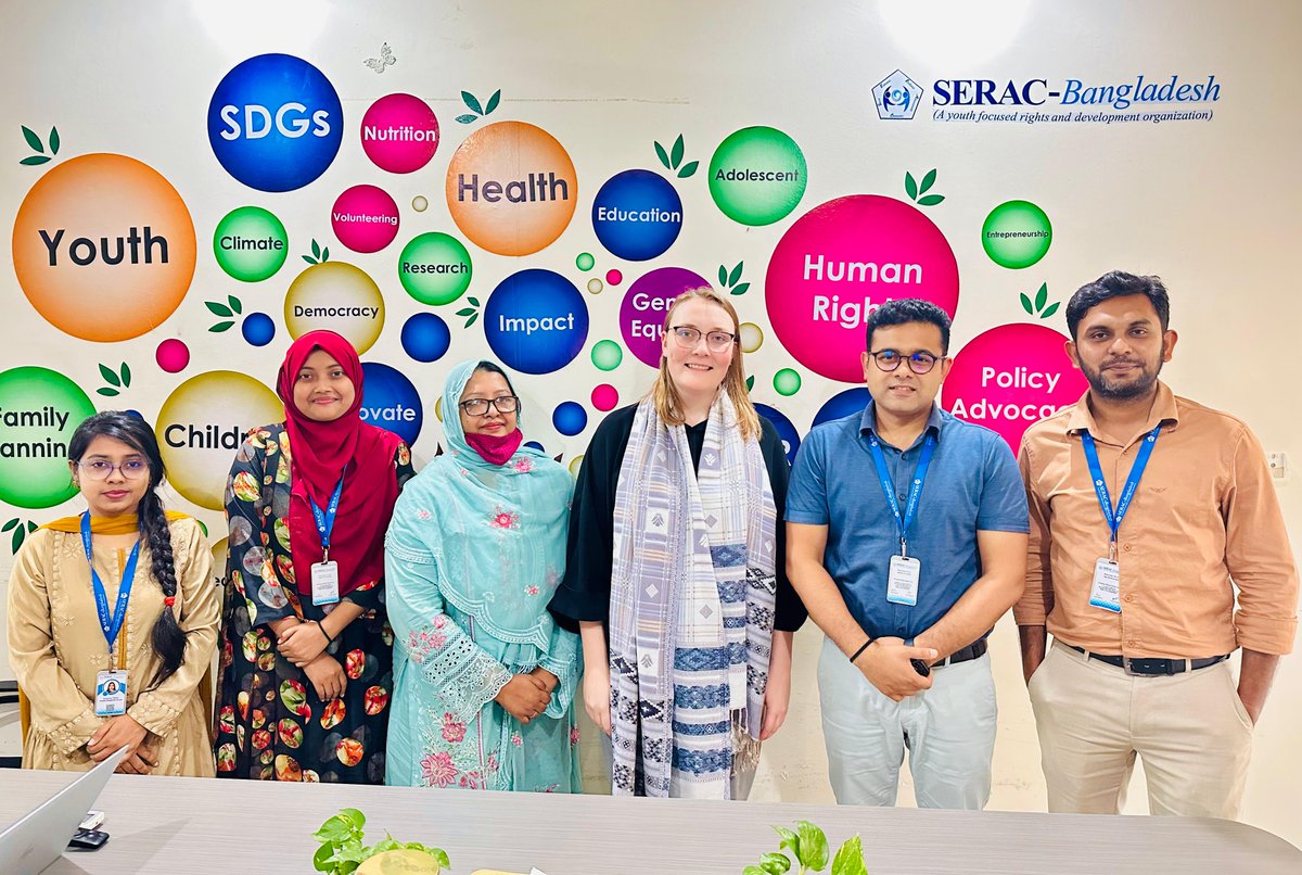 Today, we welcomed Ms. Marie Bruckmayer from the Austrian Embassy, New Delhi, for a courtesy visit to our Dhaka office.

Discussions focused on SERAC-Bangladesh’s flagship initiative, Peace Adda, with insights from Shamsun Nahar of the Austrian Honorary Consulate, Dhaka.