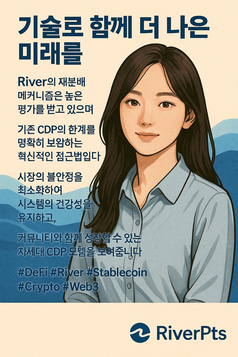analiz_fon's tweet photo. River4FUN은 단순한 이벤트가 아니라, 성장하는 생태계의 에너지이자 커뮤니티의 동력이며 모두에게 동기부여를 주는 플랫폼입니다.
최근의 가격 변동, 메커니즘 업데이트, River PTS 전환 관련 소식들은 한 가지 사실을 명확히 보여줍니다:
River 팀은 단기적인 변동성이 아니라, 장기적인 지속 가능성을 최우선으로 한다는 것.

River 시스템은
✅ Chain Abstraction
✅ Omni-CDP
✅ satUSD & satUSD+
✅ LayerZero OFT 기반 체인 간 안전한 민팅
✅ 시장 매도 압력을 만들지 않는 재분배 구조

와 같은 강력한 기반 위에 설계되어 있습니다.

시장 공격, 급격한 하락, 일시적인 메커니즘 정지는 언제든 일어날 수 있습니다—이것은 크립토 세계에서는 흔한 일입니다.
하지만 River의 차별점은 모든 변화를 투명하게 설명하고, 커뮤니티를 안심시키며, 모든 결정을 생태계의 장기적 안정성을 위해 내린다는 점입니다.

River4FUN은 이 여정 속에서
배우고, 보상을 얻고, 커뮤니티와 연결되는 기회를 제공합니다.
매일 도착하는 포인트는 단순한 보상이 아니라, 지속적인 참여와 진짜 상호작용의 결과물입니다.

오늘은 100점, 내일은 500점…
어떤 사람은 1700점 이상을 받기도 하고, 어떤 사람은 매일 꾸준히 콘텐츠를 올립니다—하지만 공통점은 하나입니다:

이 커뮤니티는 함께 성장하고 있다는 것.

River의 비전은 단기적인 하이프가 아닙니다.
🔹 체인 간 안정적인 연결
🔹 제로 브릿지 리스크
🔹 수익을 계속 창출하는 담보
🔹 시장을 흔들지 않는 스마트 메커니즘
🔹 진짜 DeFi 인프라 구축

이라는 장기적 생태계를 다지고 있습니다.

아직 참여하지 않았다면, 지금도 늦지 않았습니다.
River4FUN에 참여하는 것은 배우고, 미래 금융 모델에 일찍 합류할 수 있는 기회입니다.

지속성은 승리합니다.
상호작용은 보상을 만듭니다.
커뮤니티는 미래를 만듭니다.

우리는 함께 흐르고, 함께 성장합니다. 🌊💙
@River4fun @RiverdotInc