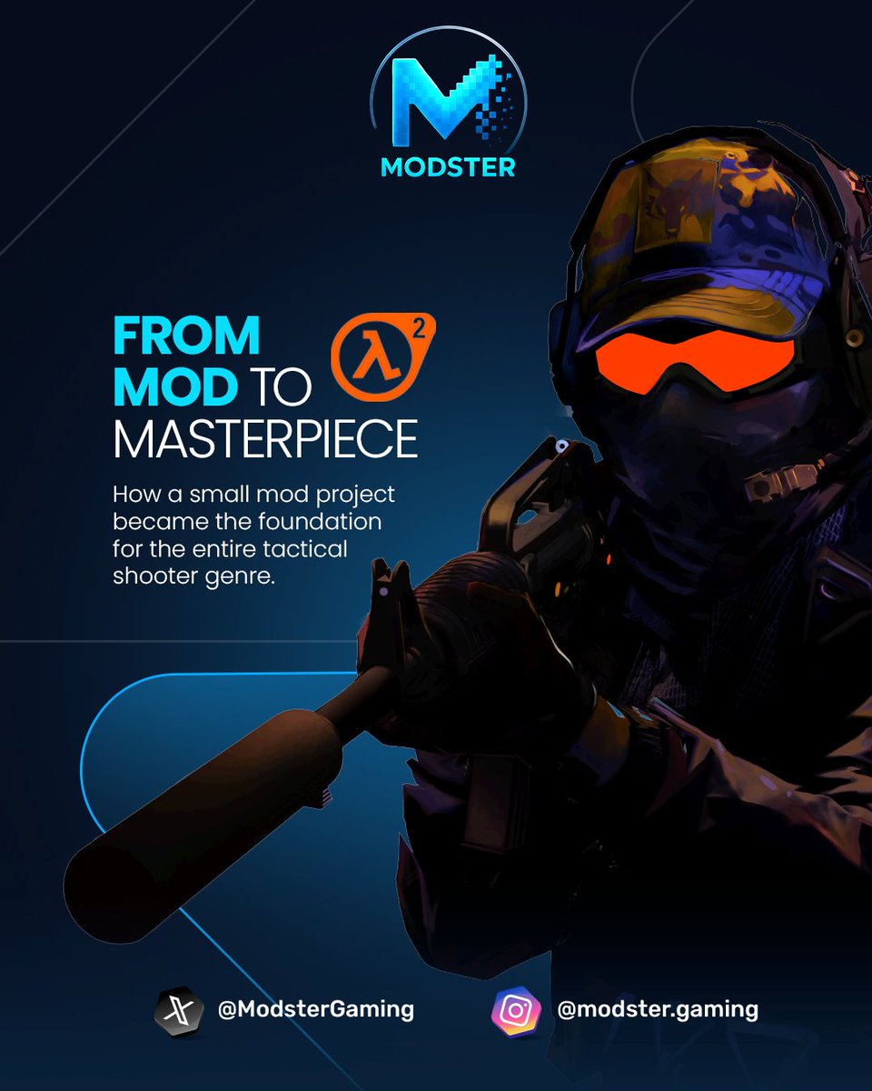 ModsterGaming's tweet image. A Modding History Flashback: Before it was a multi-million-dollar franchise, Counter-Strike was a mod for Half-Life. This highlights the incredible power of player creativity. What mod do you think deserved to become its own standalone game? Let us know below!

#moddinglegacy…