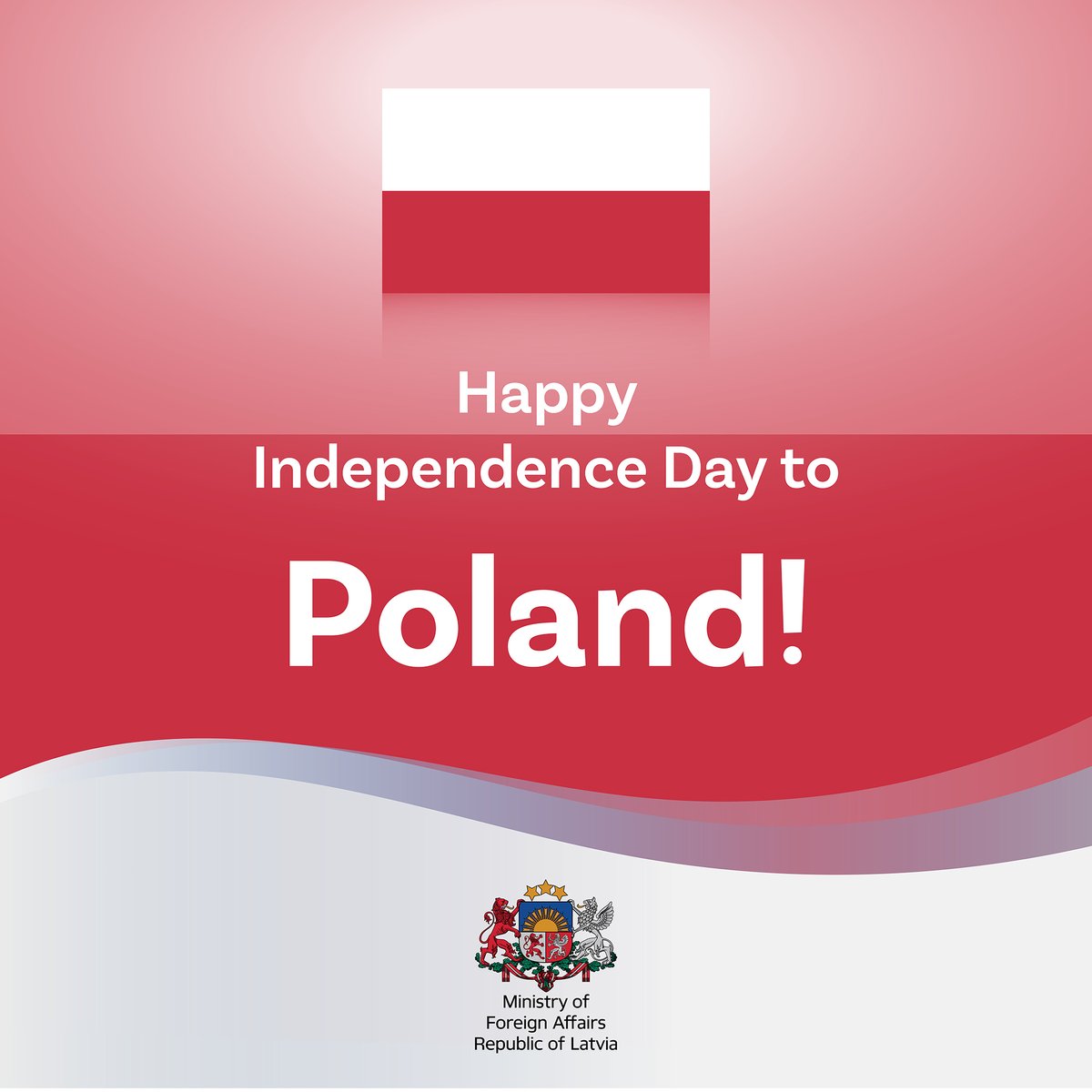 Latvian_MFA's tweet image. Warm congratulations to #Poland celebrating its National Independence Day! We highly value our close friendship and solidarity.

Serdeczne gratulacje z okazji Święta Niepodległości! 🇱🇻🤝🇵🇱

@LV_Poland | @PolandMFA | @PLinUN