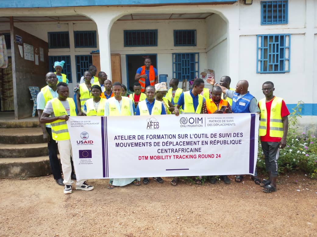 Retour en image sur l'Atelier formation des enquêteurs sur l'outil de suivi des mouvement des placement en République Centrafricaine DTM Mobility Tracking ROUND 24 dans la préfecture de OUHAM FAFA financé par OIM et mise en œuvre par l'ONG AFEB
<a href="/ONUmigration/">OIM - ONU Migration</a>