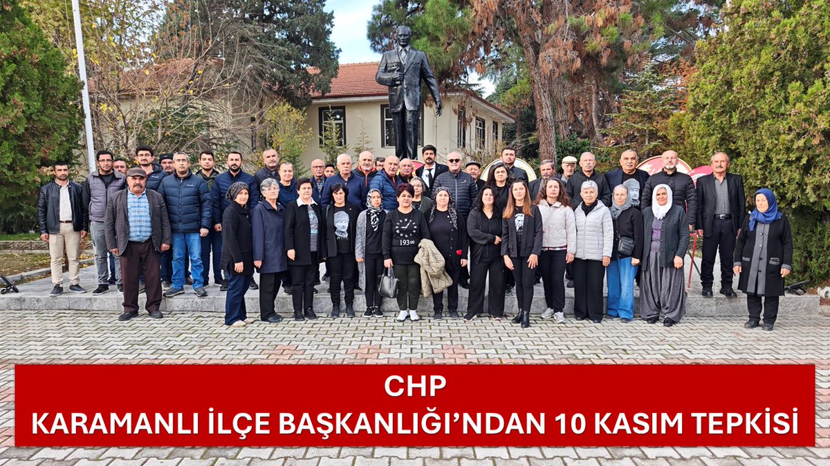 CHP KARAMANLI İLÇE BAŞKANLIĞI’NDAN 10 KASIM TEPKİSİ – VİDEO HABER karamanlihaber.com/2025/11/10/chp…