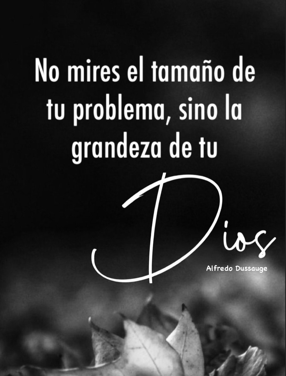 AlfredoDussauge's tweet image. “No mires el tamaño de tu problema, sino la grandeza de tu Dios.”
#TeQuiero #Dios #FelizLunes