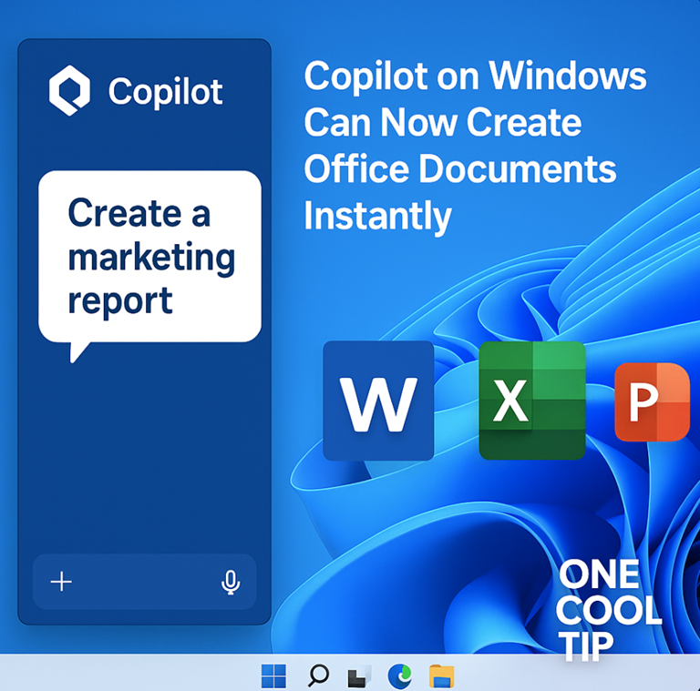 OneCoolTip's tweet image. 🚀 BREAKING: Copilot on Windows just KILLED the blank page nightmare!

Chat → Instant Word/Excel/PPT docs. 

#CopilotWindows #AIPowerMove #Windows11

onecooltip.com/2025/11/copilo…