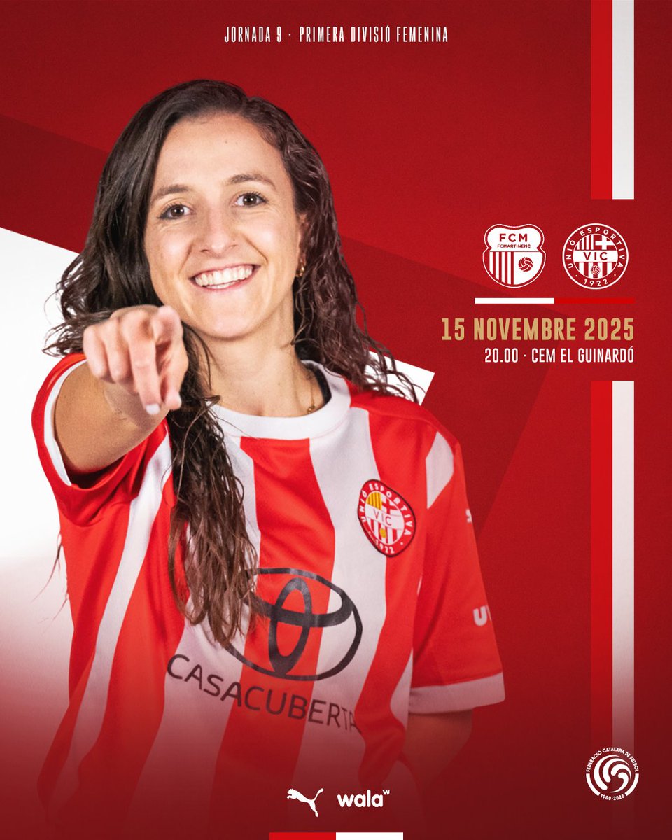 𝟏𝟓.𝟏𝟏.𝟐𝟓 // 20.00 h

<a href="/Martinenc/">FC Martinenc</a> 'B' 𝒗𝒔
CEM El Guinardó 📍

#SomUEVic 🔴⚪️