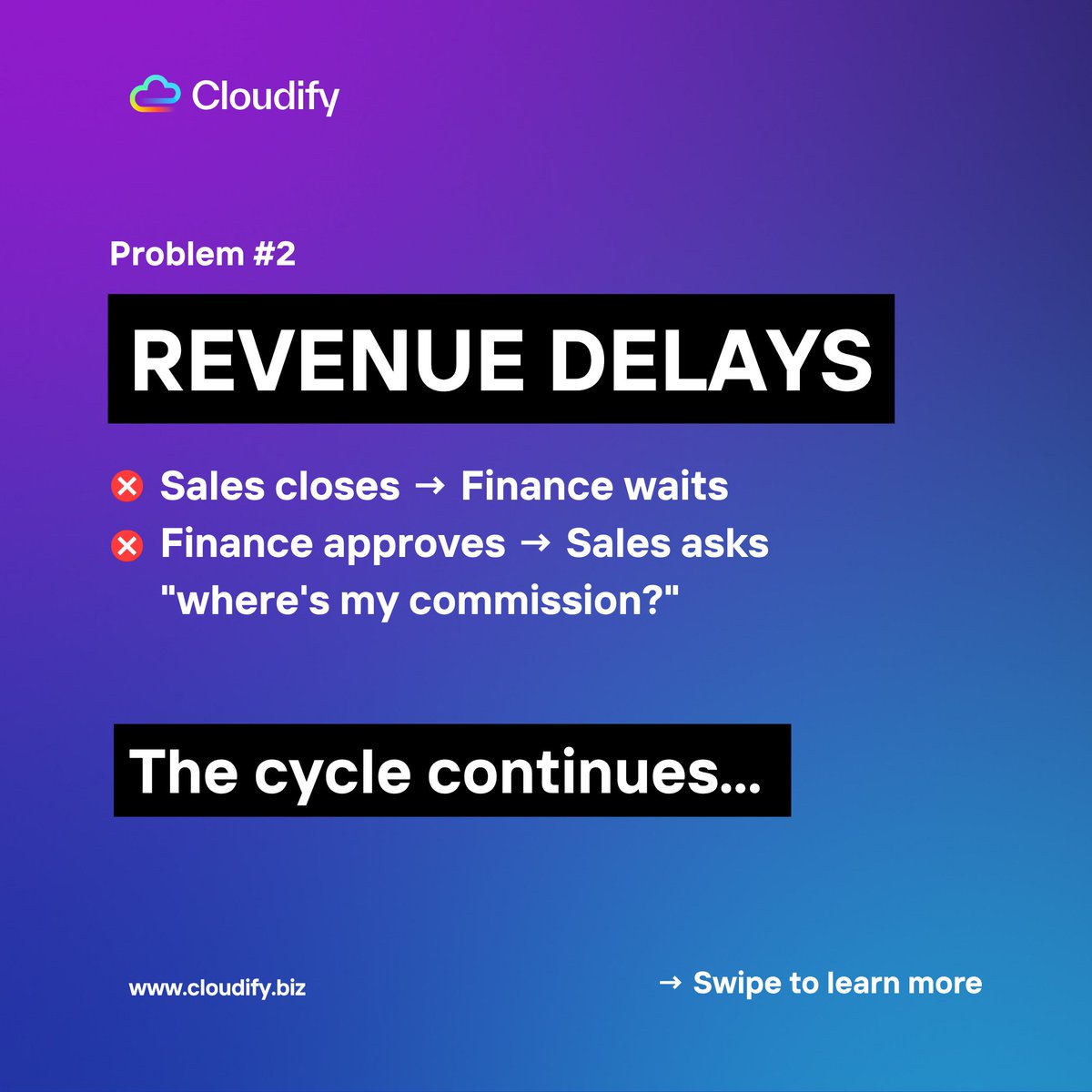 Cloudify_biz's tweet image. Swipe to see why Sales-Finance misalignment might be your biggest hidden cost — and how to fix it.

Join Cloudify Webinar Nov 28th ➡️ cloudify.biz/webinar

#SalesOperations #FinanceTeam #Webinar #Cloudify #sales #finance #SaaS