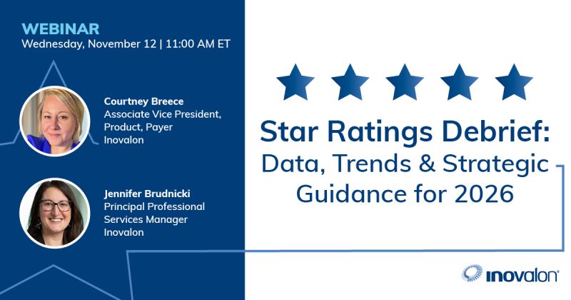 Hear from Inovalon’s quality experts as they unpack the latest CMS Star Ratings results. They’ll share what the data reveals, how health plans have been impacted, and what to do next. 

Register now for our live webinar with Quality experts: ow.ly/BvEV50XoLL7