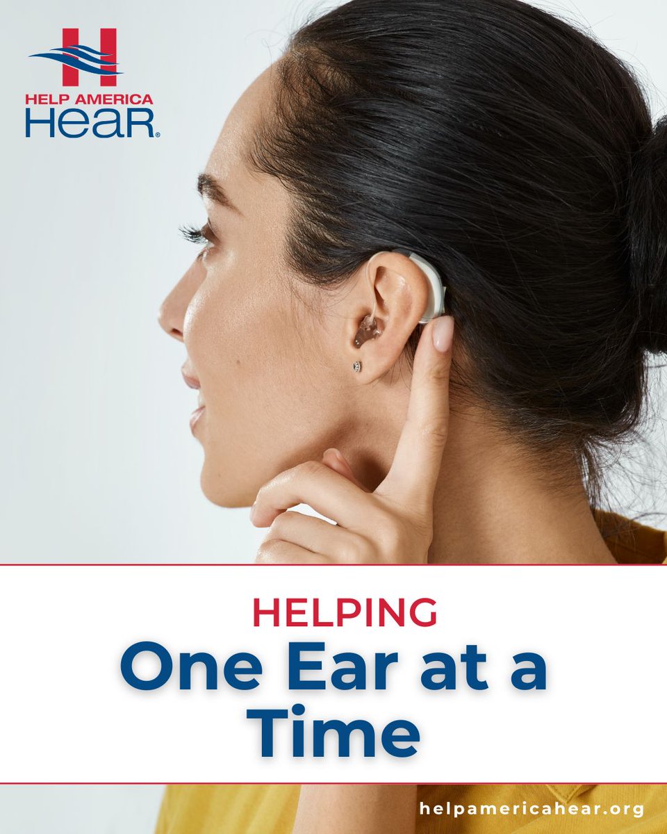 HelpAmericaHear's tweet image. 👂💙 Helping One Ear at a Time!

Each donation to @HelpAmericaHear provides hearing aids &amp;amp; hope — one person, one story at a time.
👉 helpamericahear.org
#HelpAmericaHear #hearingloss #hearingawareness