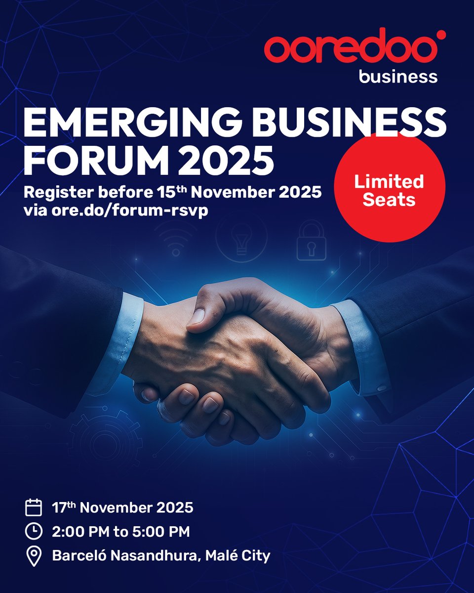 Network. Innovate. Transform.
Join us at Emerging Business Forum 2025, where ideas shape the future.

Register before 15th Nov to secure a seat 👉 ore.do/forum-rsvp
Note: Confirmed participants will receive details separately.