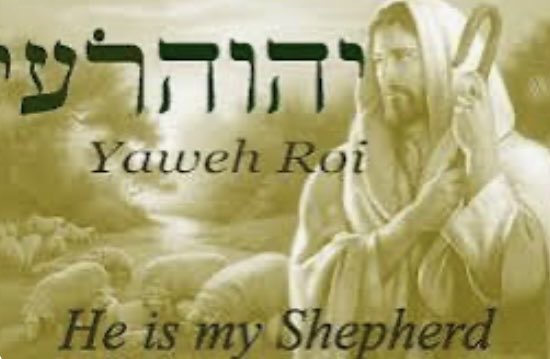 SHEPHERD 
PSALM 23
V 1 The LORD is my shepherd I shall not want
V 2 He maketh me to lie down in green pastures He leadeth me besides the still waters 
V 4 Yea thou I walk through the valley of death I will fear no evil for thou art with me thy rod and staff they comfort me
SHALOM