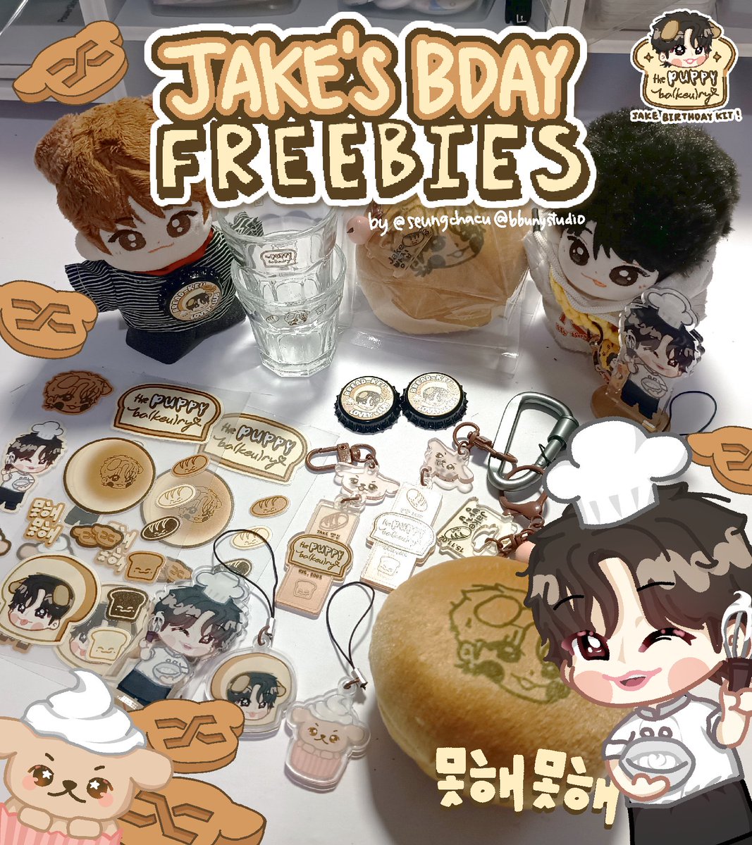 seungchacu's tweet photo. 🍞 Jake's Birthday Online Freebies 🥖
by @seungchacu
⏰ Nov 11th, 20:15 WIB
🔗 https://t.co/N8oFCyqrpU
scheduled, set 7115 (no rf)
🧁 RT+Like this post and post quoted
🧁 Follow @bbunystudio
🧁 1 acc 1 item random
🧁 put @ on notes, no @/via chat = cancel sorry :(
good luck! https://t.co/kWsRoQXpMi