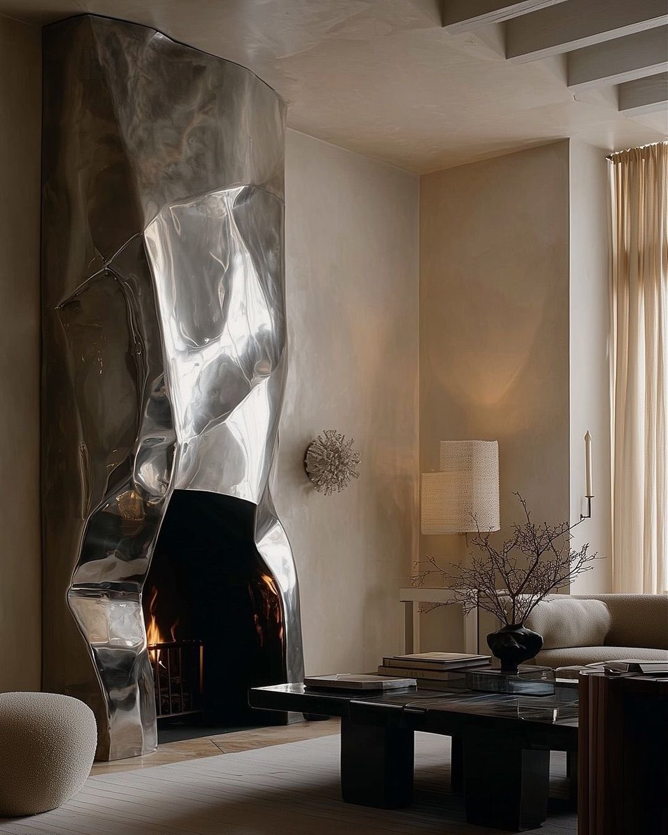 INTERIORPORN1's tweet photo. Chrome fireplace concepts by Bettencourt Manor https://t.co/qH1Mh6Z5zU