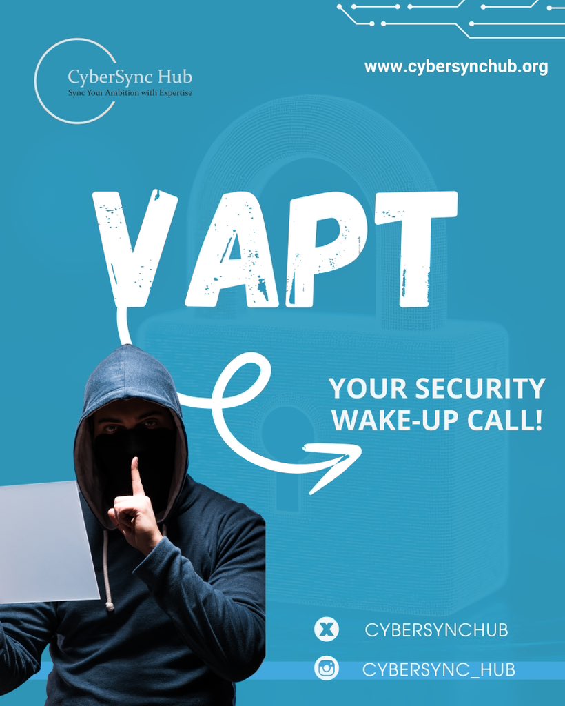 CyberSyncHub's tweet image. Don’t Wait for a Breach ,Prevent It.

Every unchecked vulnerability is a path for attackers.
Our VAPT services give you full visibility into risks and hidden threats before they become incidents.

Stay secure with CyberSync Hub.

#CyberSyncHub #CyberSecurity #VAPT  #DataProtect