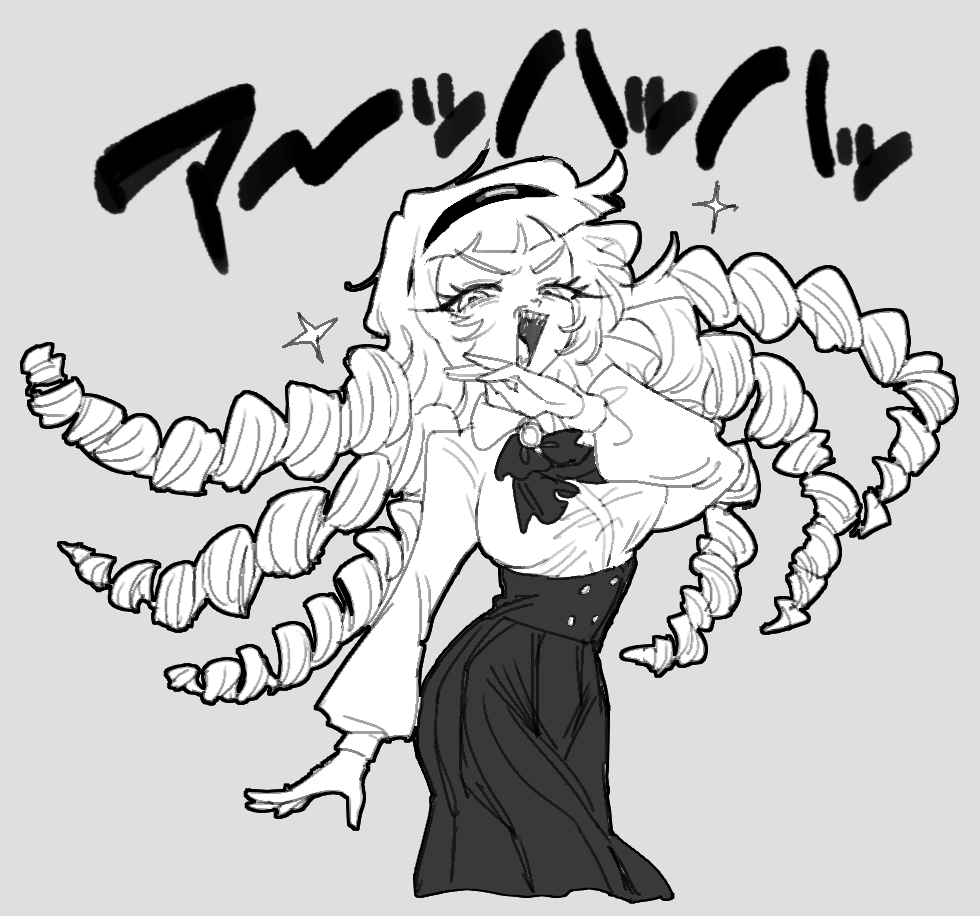 久しぶりに絵描いた！
友達のキャラのファンアート🤓