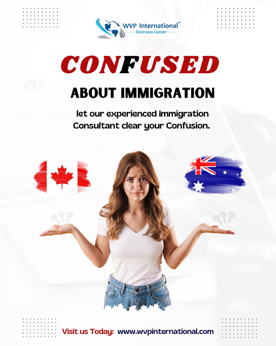 wvpintl's tweet image. Are you confused about Immigration ?
No need to be worry we WVP International - Overseas Careers helps you to apply for a PR Visa.
#WVPInternational #confused #canadaprvisa #canadaworkpermit #canadaimmigration #canadaexpressentry #canadajobs #immigratetocanada #pnpdraws