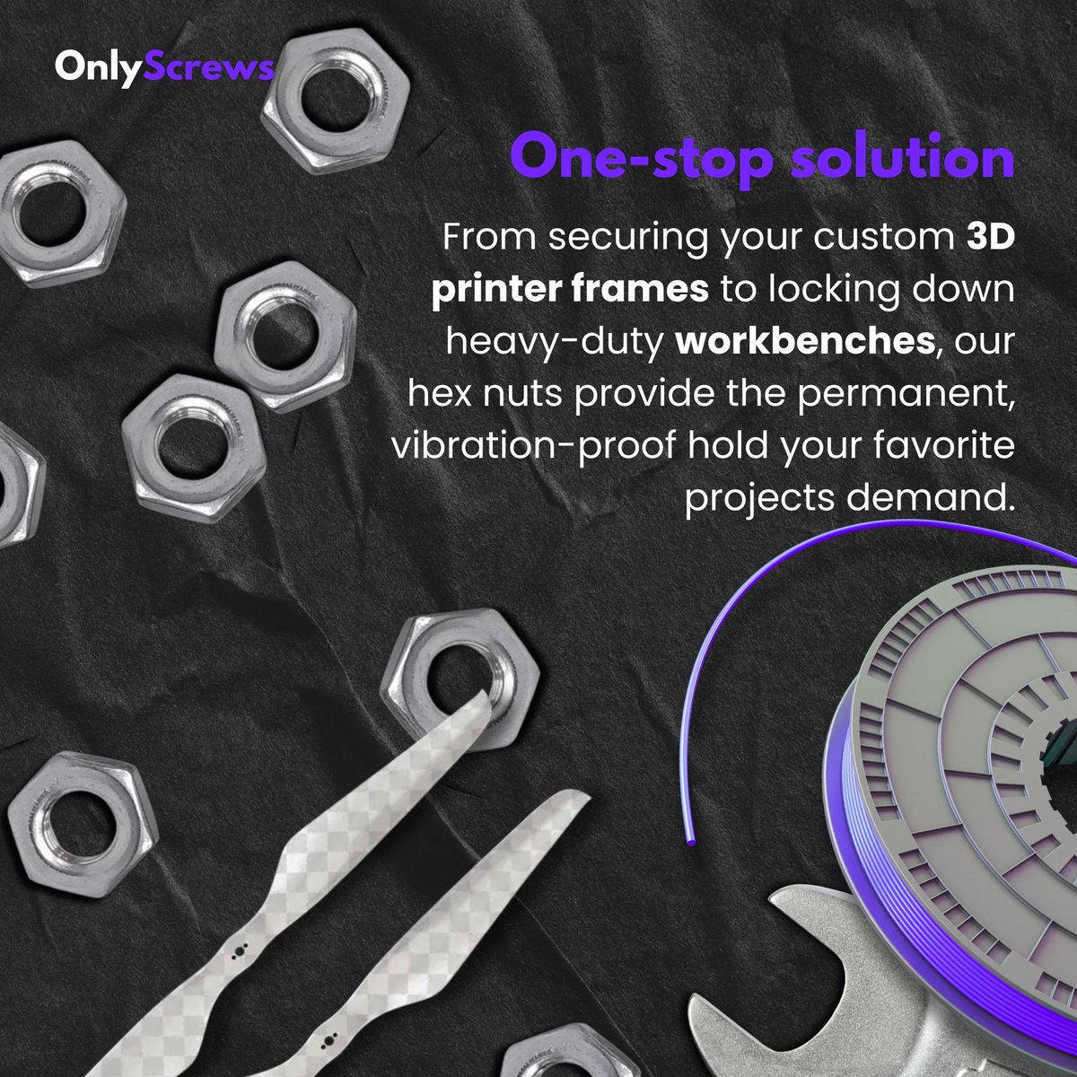 OnlyScrews's tweet image. Shop reliable, high-quality hex nuts today at OnlyScrews.in

#OnlyScrews #KnowNutNovember #HexNuts #Fasteners #HardwareIndia #EngineeringBasics #IndustrialHardware #ZincNuts #BlackNuts #YellowZincNuts #SS304 #BoltsAndNuts #MadeInIndia #DIYHardware #OnlineHardwareStore