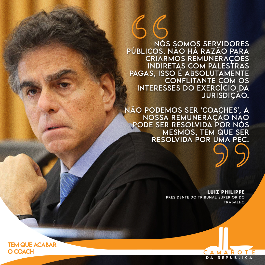 camarotedacpi's tweet image. ⚖️ PRESIDENTE DO TST CRITICA “COACHING” NA MAGISTRATURA

💬 O ministro Luiz Philippe Vieira de Mello Filho disse que os juízes ganham acima dos limites e que criar rendas extras, como palestras pagas, fere a credibilidade do Judiciário. “Não podemos ser coaches”, afirmou.