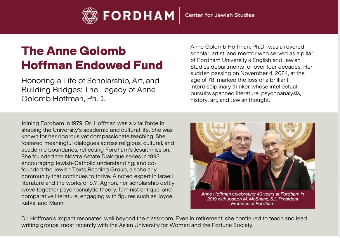 Center for Jewish Studies at Fordham tweet media
