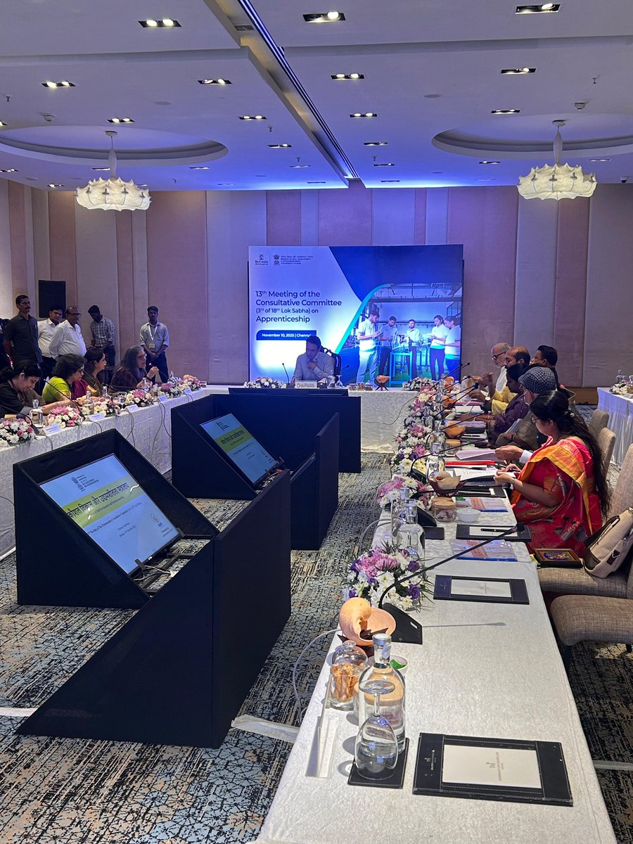 GovindLDholakia's tweet image. I had the privilege of attending the 13th consultative meeting for the Ministry of Skill Development and Entrepreneurship, chaired by Shri Jayant Chaudhary, Union Minister of State for #SkillDevelopment and Entrepreneurship for a very thoughtful discussion in #Chennai, the…