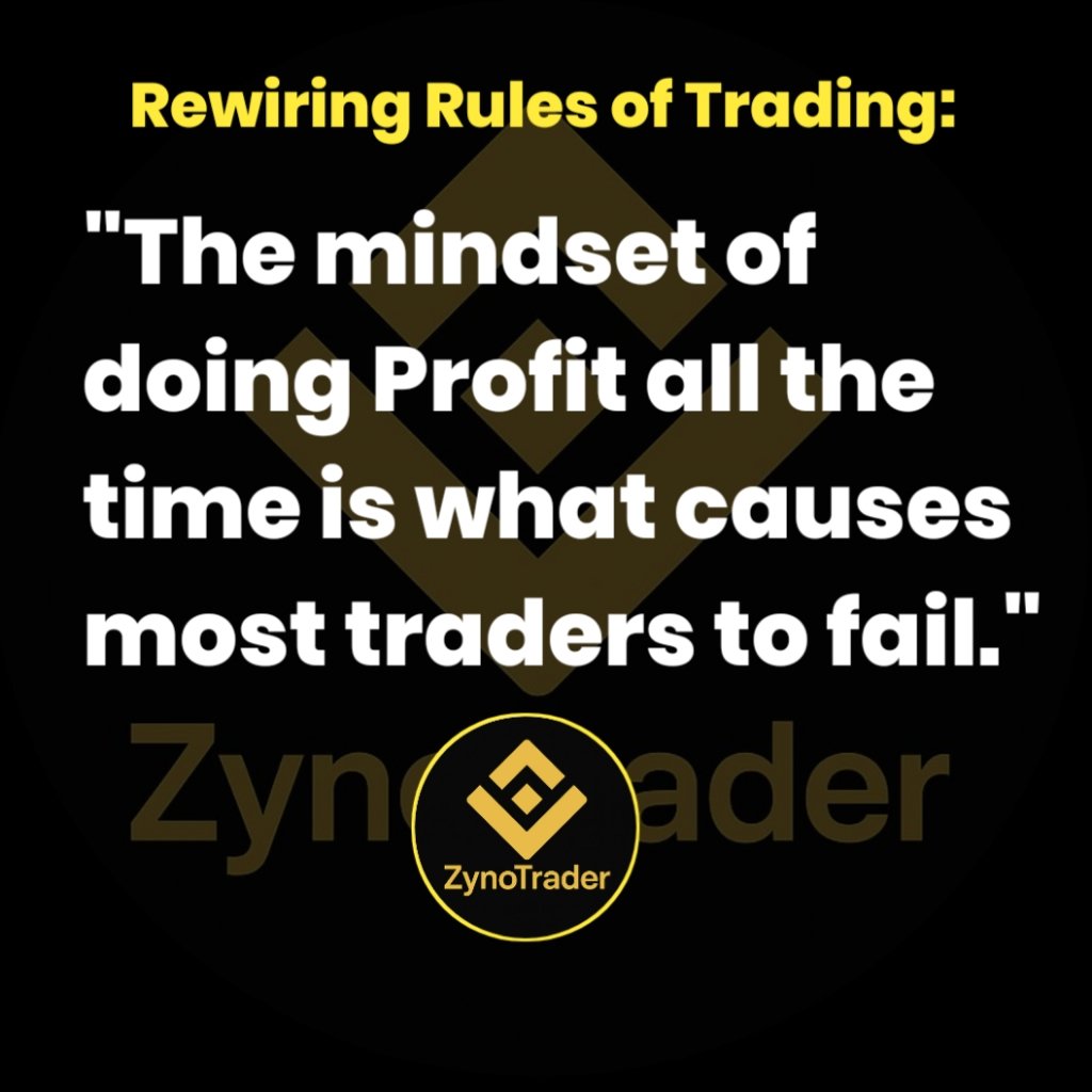 Rewiring rules of Trading:
"The mindset of doing Profit all the time is what causes most traders to fail."