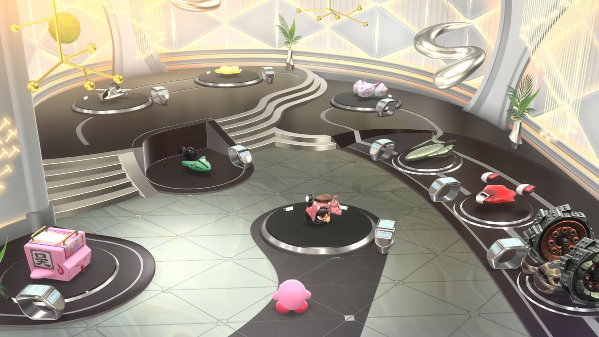 KirbyAirRiderJP's tweet image. 【オレマシン】
マシンを自由にデコレーションすることができます！
柄やデカール、エフェクトなど、いろいろ作ってみてくださいね。
「ガレージ」に飾れるほか、「エアライド」などゲーム中でも使用できます。
そして、自分が作ったマシンは「オレマシン市場」に出品することも！
#エアライダー