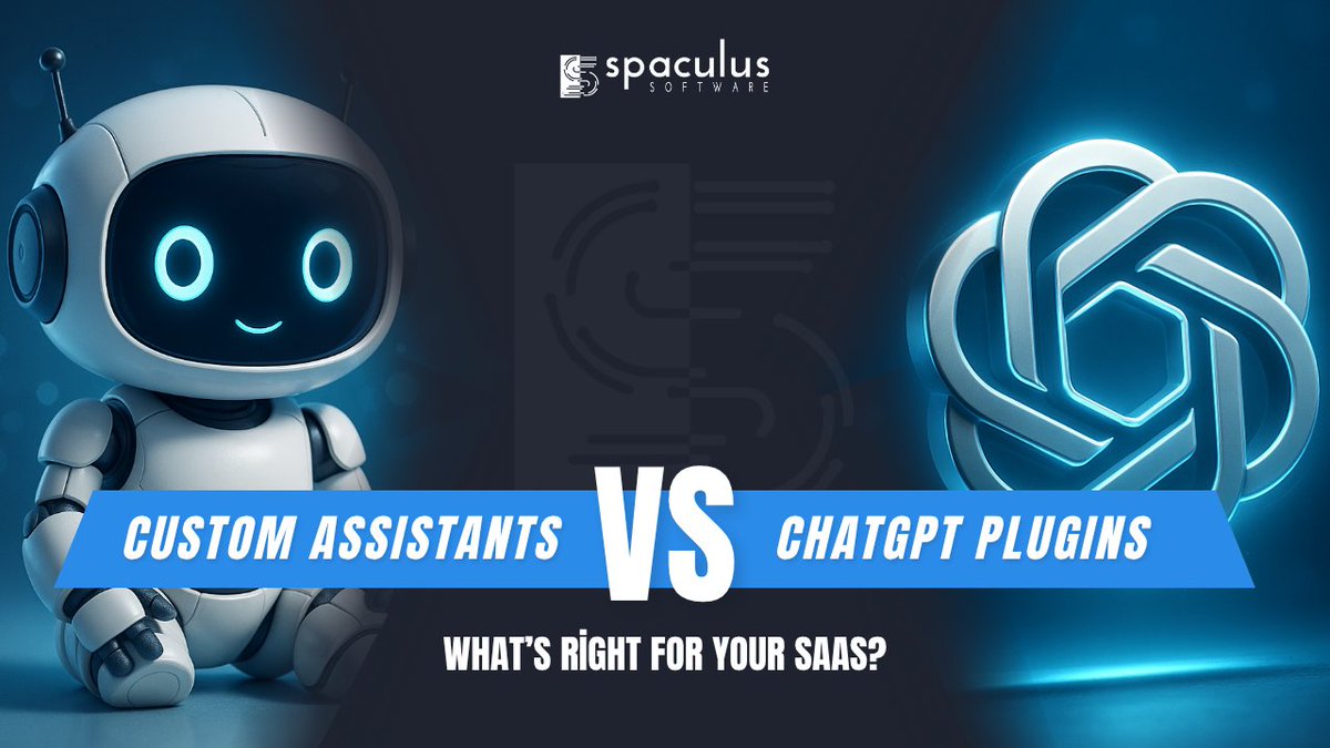 Spaculus's tweet image. The difference between ChatGPT plugins and custom AI assistants isn’t just tech it’s control, data, and future growth.

This blog shows why that choice defines your product’s success.

Read More: spaculus.com/blog/custom-as…

#SpaculusSoftware #Saas #Spaculus