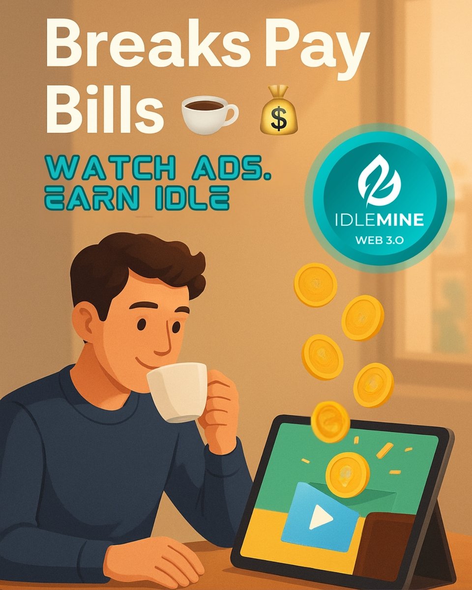 stringidlemine's tweet image. ☕💰 Turn Break Time into Bank Time

Take a sip, watch a quick ad, and watch the coins fall into your wallet.
Because in IdleMine — Breaks Pay Bills.

🎥 Watch short ads.
💸 Earn real IDLE.
📲 Simple, fast, effortless.

Play now 👉 play.google.com/store/apps/det…

#IdleMine #WatchAdsEarn…