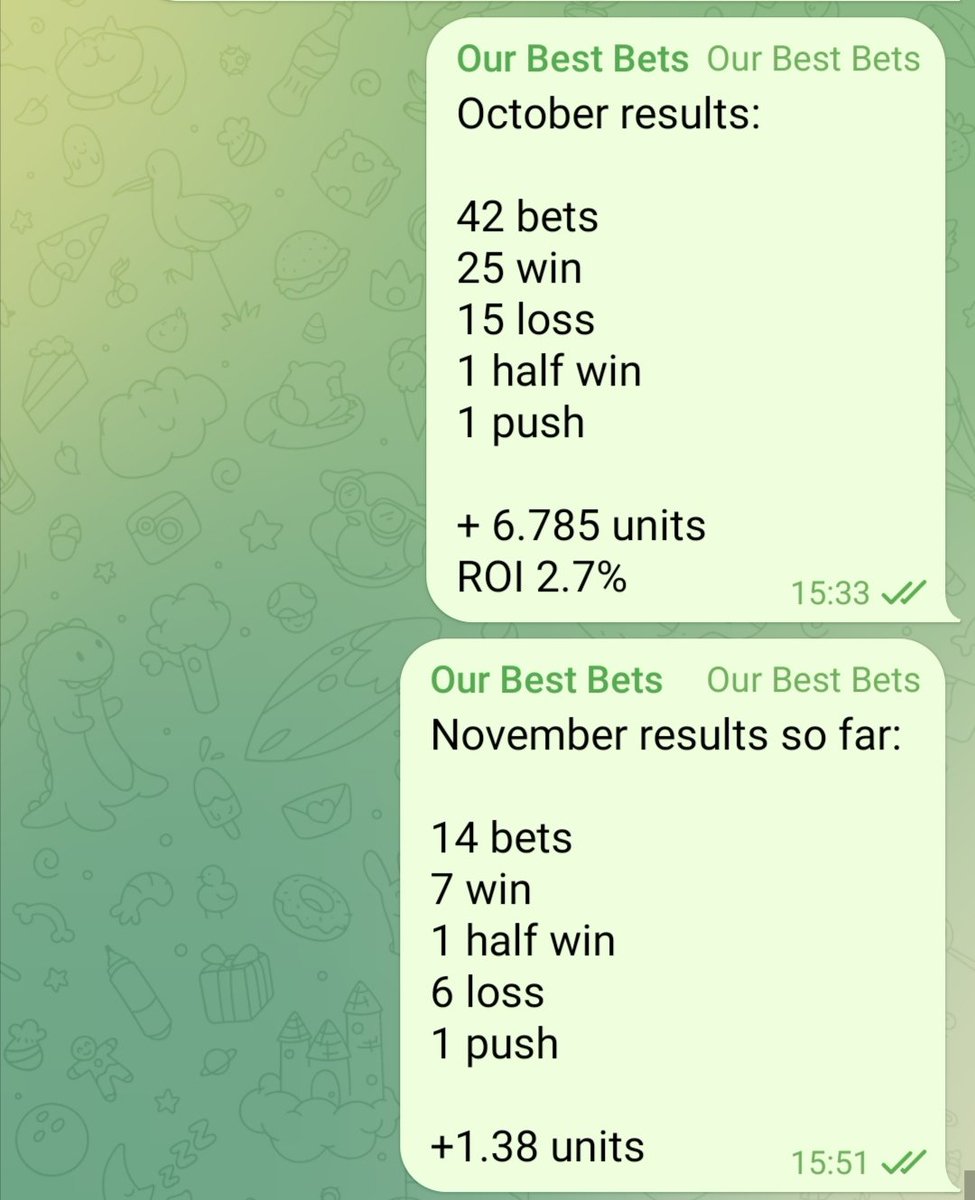 ourbestbets's tweet image. October and November results.
Link in bio

#betting #joinforfree