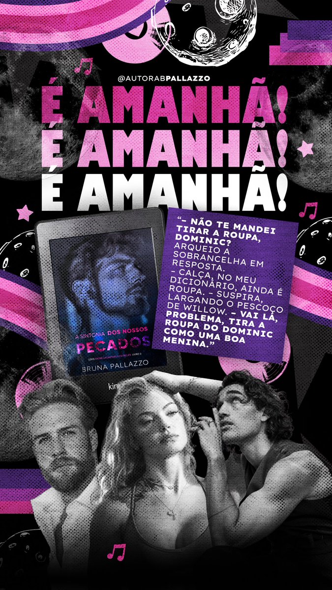 🚨É AMANHÃAAA 🚨

“Quem diria que eu, uma mulher com TDAH que não conseguia prestar atenção nas aulas de jeito nenhum, agora consegue focar em duas coisas ao mesmo tempo?”

💜 trisal
🩷 irmã mais nova do amigo 
💜 sunshine vs grumpy vs sunshine 
🩷 age gap