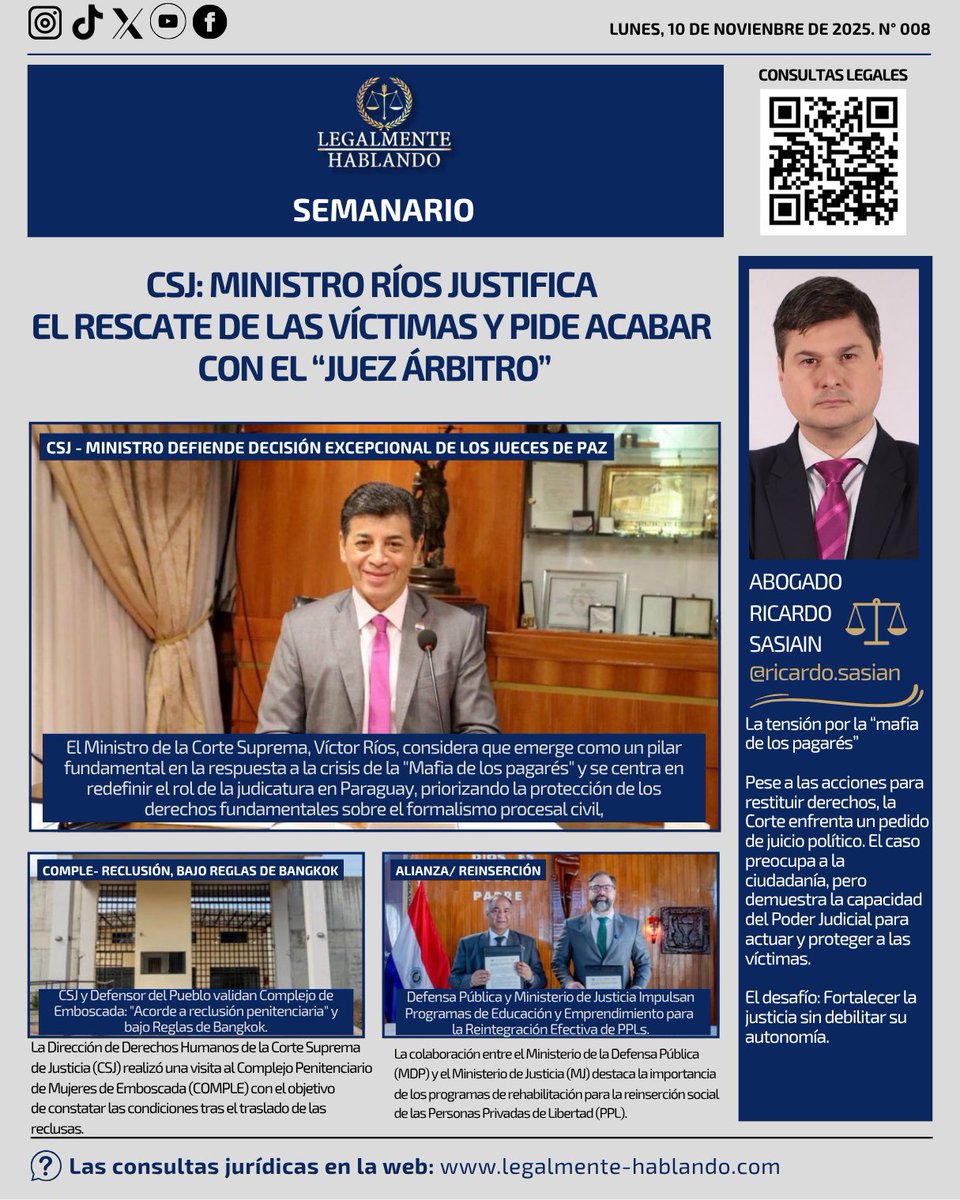 LegalHablandoPy's tweet image. 🔔SEMANARIO