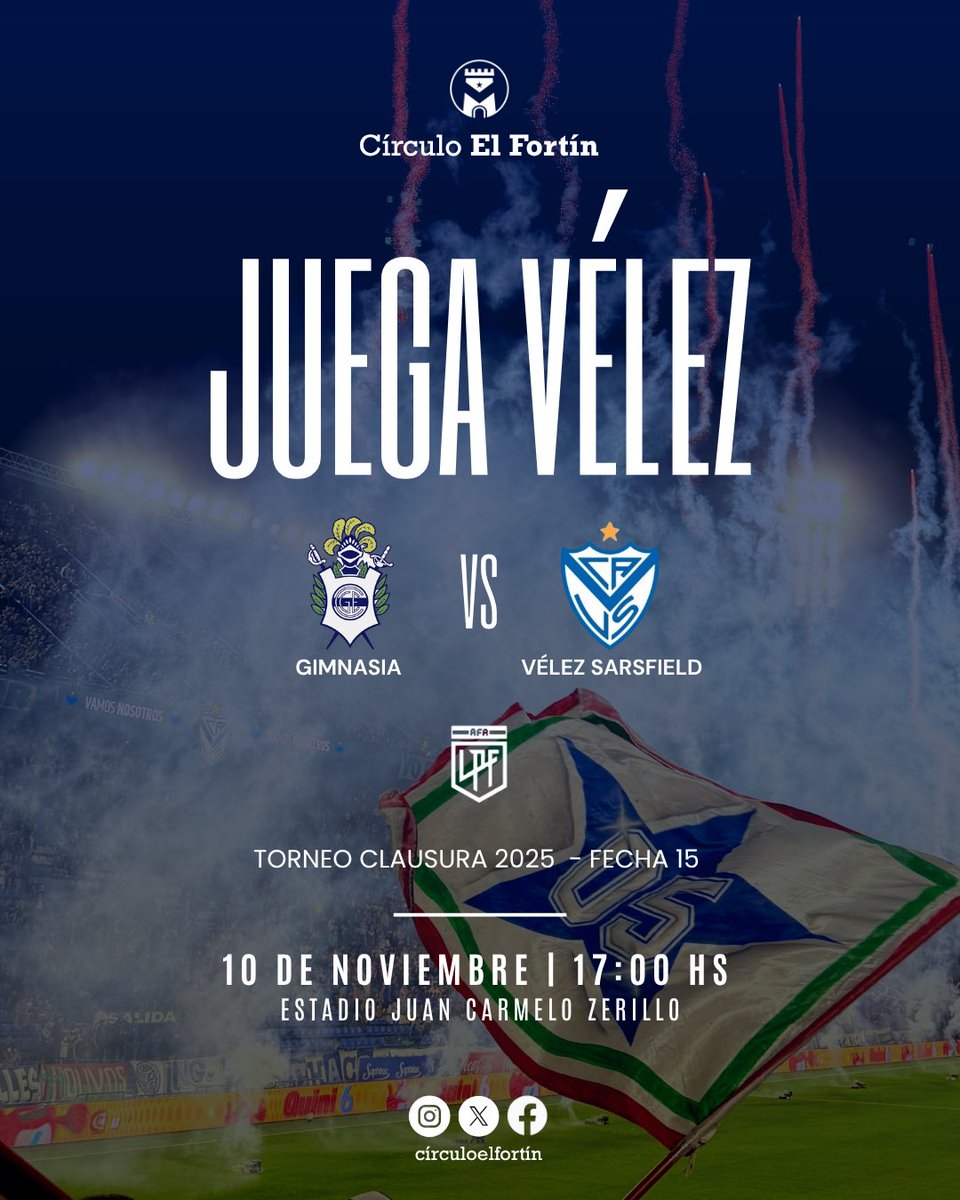 CirculoElFortin's tweet image. 𝑼𝒏 𝒂𝒎𝒐𝒓 𝒒𝒖𝒆 𝒏𝒐 𝒑𝒖𝒆𝒅𝒐 𝒆𝒙𝒑𝒍𝒊𝒄𝒂𝒓𝒍𝒐…🎶

➡️ Hoy, desde las 17:00, #Vélez visita a Gimnasia en el Estadio Juan Carmelo Zerillo, por la decimoquinta fecha del Torneo Clausura.

¡VAMOS NOSOTROS! 💙