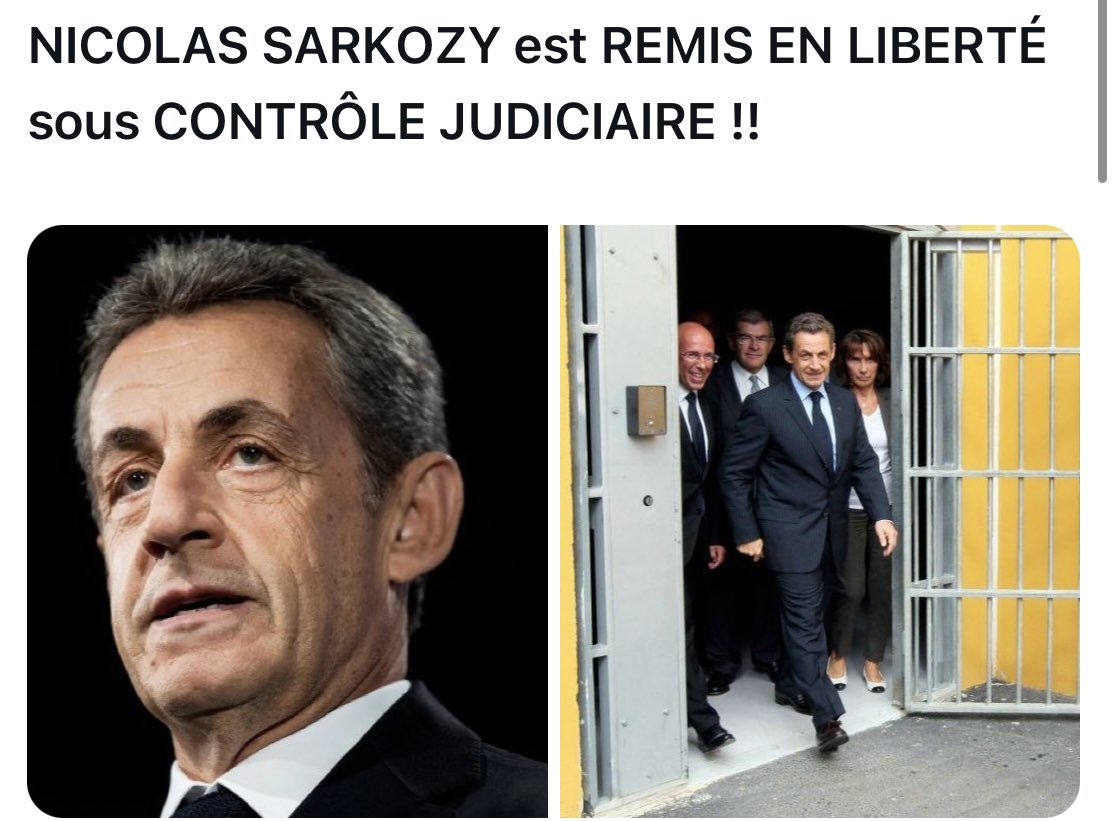 « Nul ne doit pouvoir être libéré de sa peine avant d'en avoir accompli au moins les deux tiers. »
Nicolas Sarkozy, 2012
Lui il prend 5 ans et il sort de prison au bout de 20 jours…il va sûrement aussi gagner 20K euros avec la carte caisse de communauté.