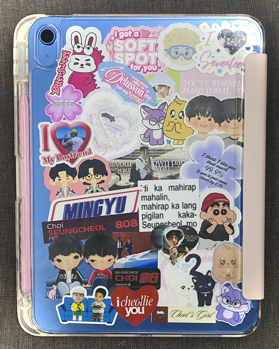 hoararity's tweet photo. my newly decorated ipad w stickers yayyy :D 

 #2025MAMAVOTE #SEVENTEEN https://t.co/gMmNBTiUua
