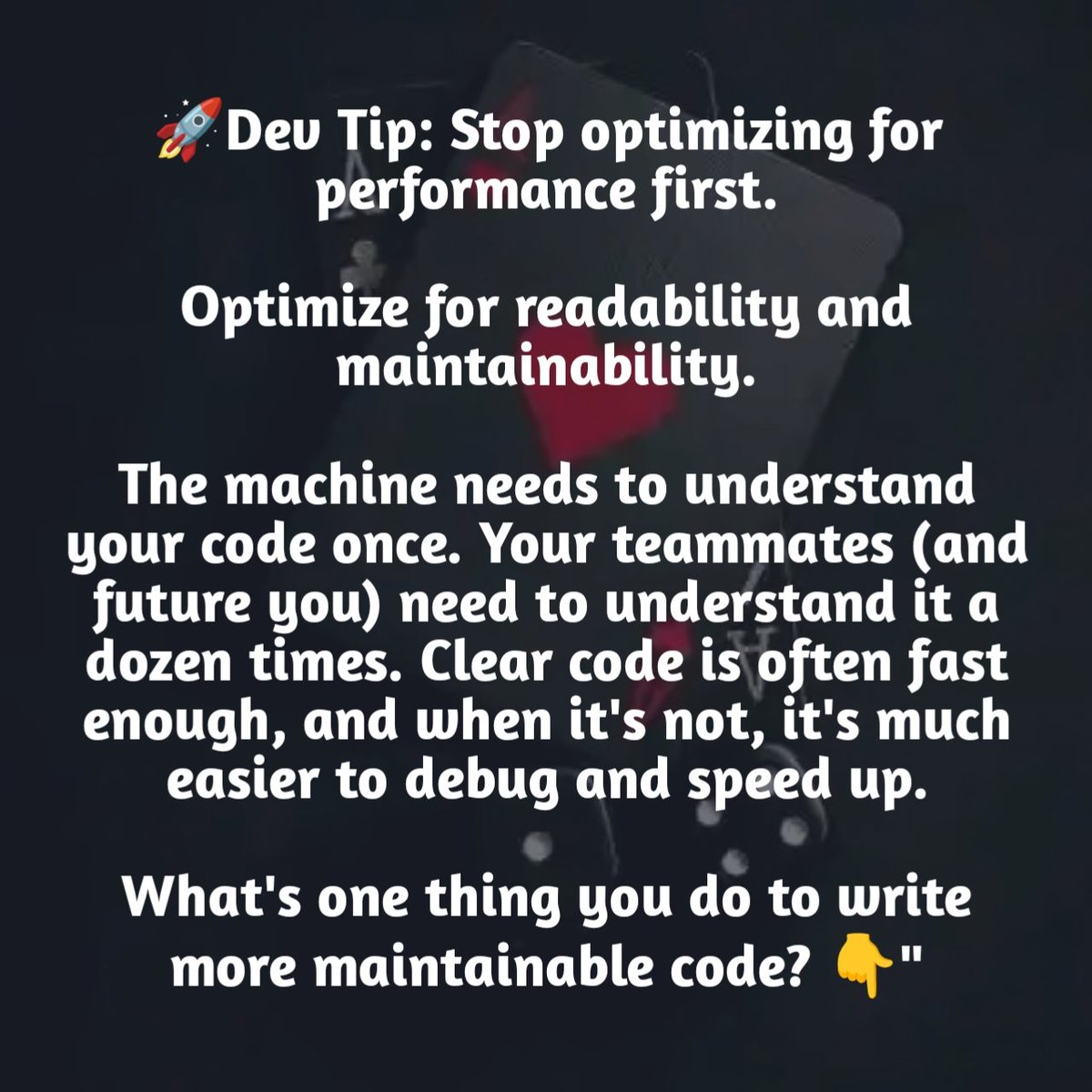 onlybossfx's tweet image. Just a little advice 

#Development 
#CodingJourney 
#devtip
