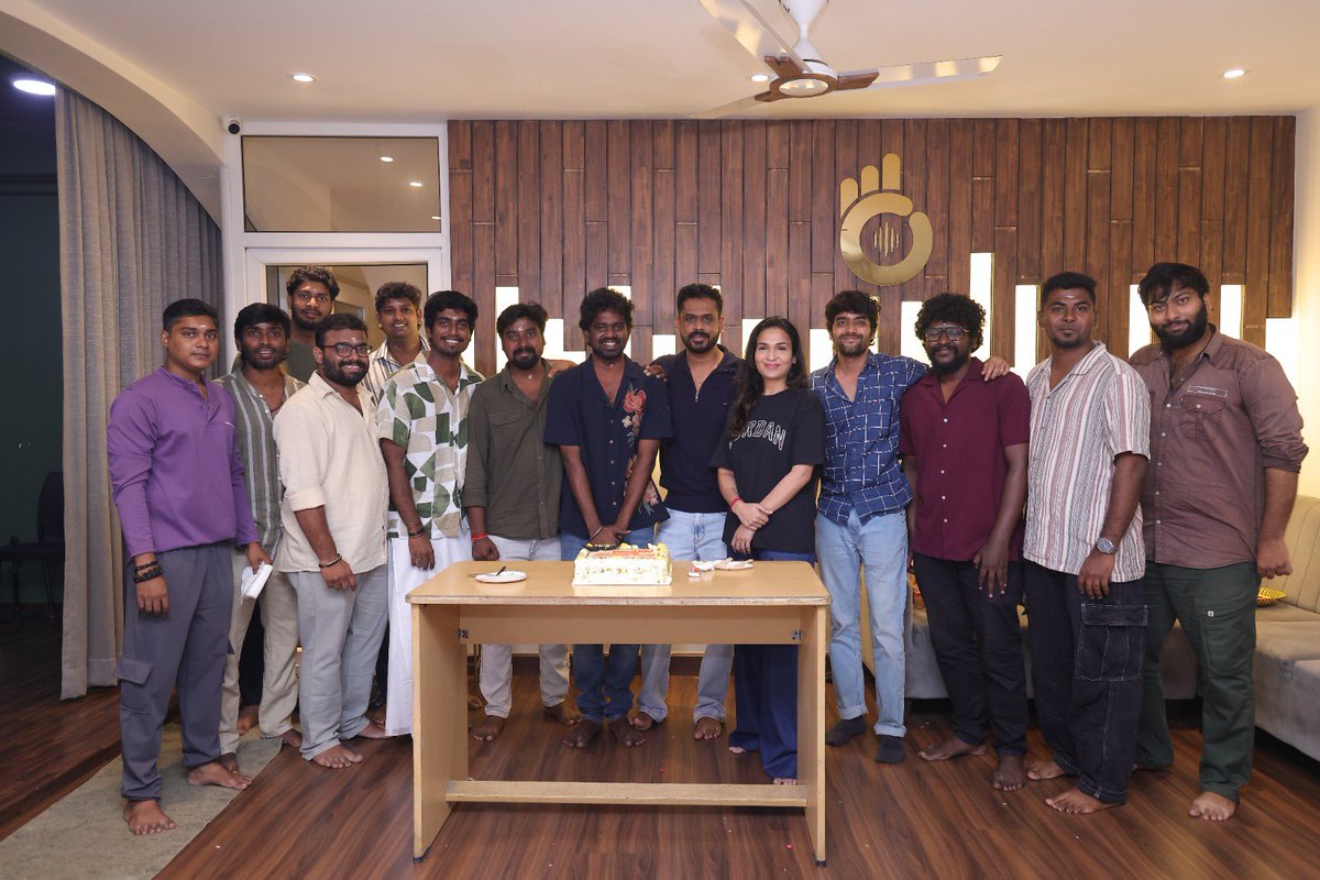 Zionfilmsoff's tweet photo. MRP Entertainment &amp; Zion Films #ProductionNo4 has officially commenced dubbing 🎙️

The team steps into the studio, enjoying every moment behind the mic and making the process truly interactive and lively. 

Post-production in full swing Exciting updates loading soon 🔥 https://t.co/m0owGe2V2m
