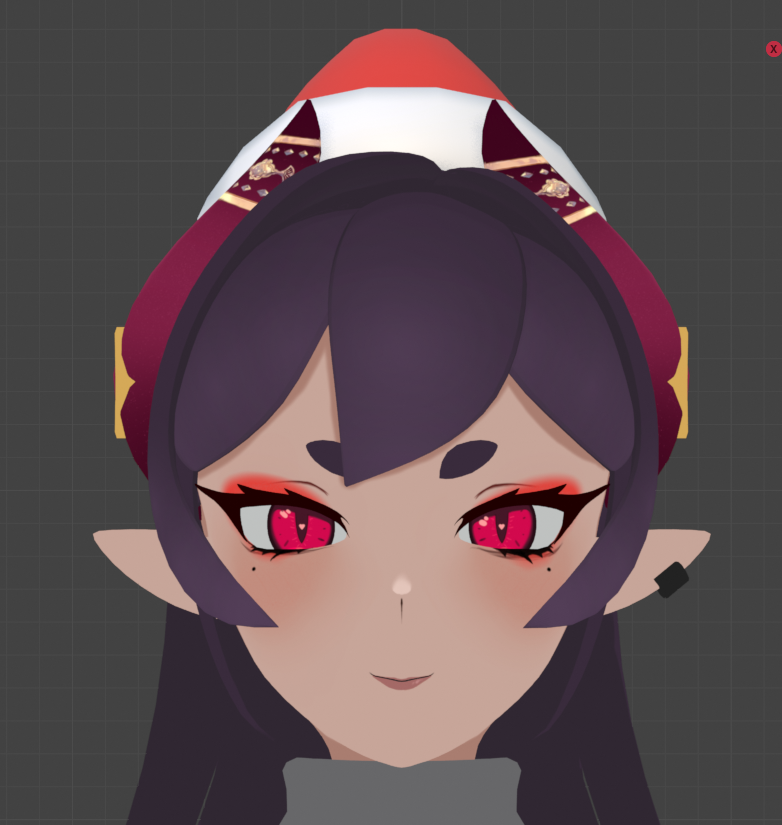 So apparently you can edit images externally, so i tried doing textures in clip studio paint, i like how the face and tights came out!! also , added a tail !