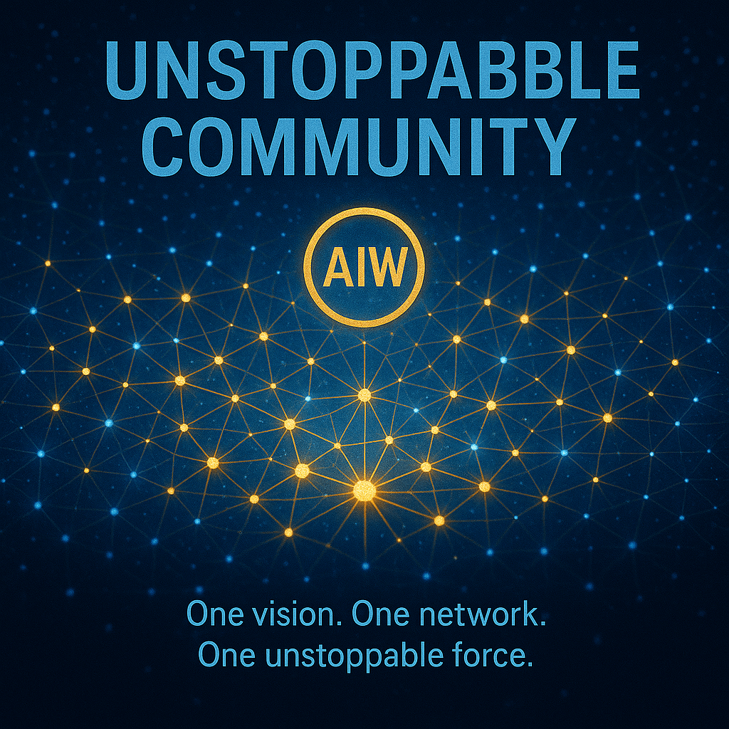 AIW_Visuals's tweet photo. Unstoppable Community
Thousands of glowing dots connect to form the AIW Coin symbol, pulsing with life.
One vision. One network. One unstoppable force.
Unity, strength, global empowerment.
#AIWCoin #Crypto #Blockchain #Web3 #Future #Innovation #DeFi #Unity #DigitalRevolution https://t.co/pRfLHHqdHI