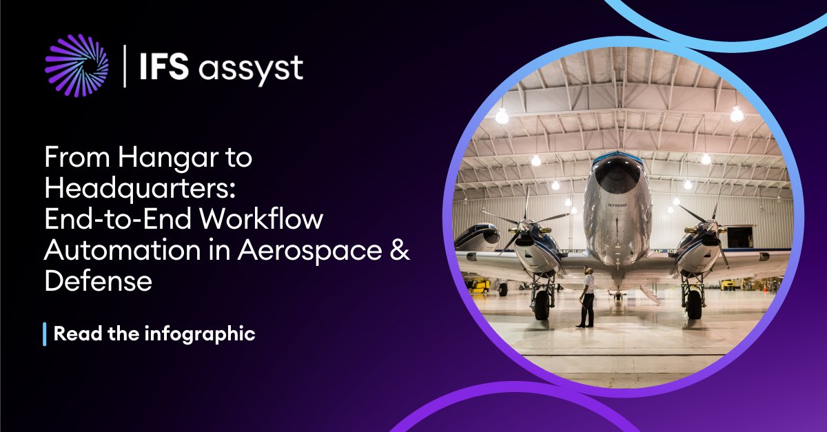 IFSassyst's tweet image. End-to-end workflow automation can improve efficiency and compliance in Aerospace &amp;amp; Defense. IFS assyst streamlines maintenance, upgrades, and approvals, ensuring mission readiness and reducing downtime. 

Discover the benefits: ifs.link/2XAoeO
#WorkflowAutomation #ESM