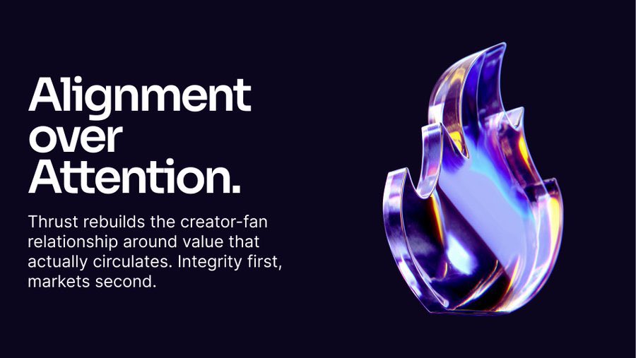 Good evening Legend ✌️

Been scrolling X non-stop and <a href="/thrustdotcom/">Thrust</a> keeps popping up everywhere. At first I thought “another Solana memecoin launcher, pump then dump.” But nah, this one’s different.

Thrust is building real “culture coins.” Celebs sign actual enforceable