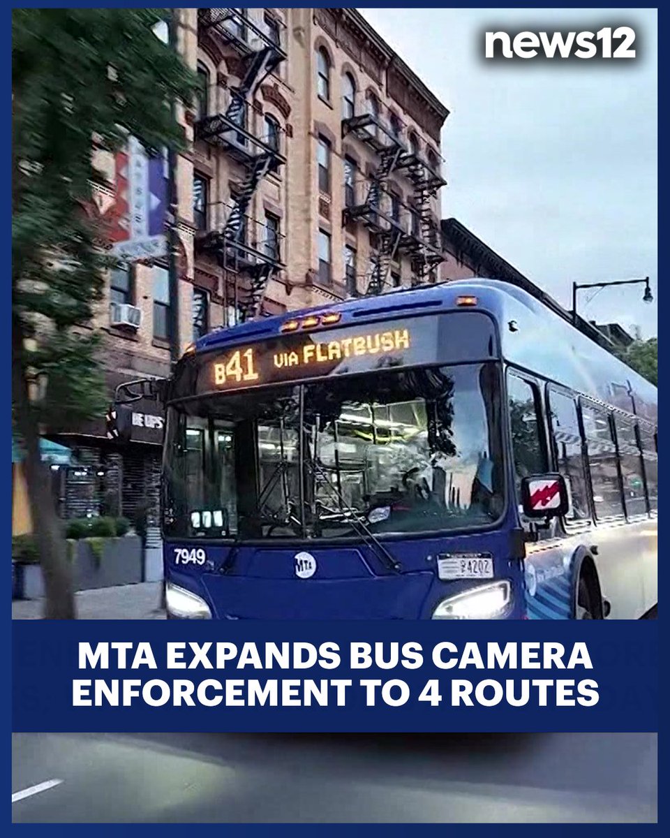 News12BX's tweet image. BUS CAMERA ENFORCEMENT: Starting today, the #MTA will roll out its Automated Camera Enforcement (ACE) program on four more bus routes — the Bx9, Bx15, B11, and B63. 

More on how the program works - bit.ly/43PNTwc