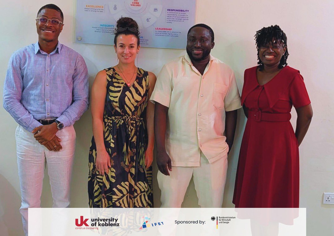 Last week, the StArfrica team wrapped up a productive trip to Ghana🇬🇭🤩, forging new partnerships, meaningful conversations😍 on entrepreneurship💫.  

Read the full story on the University of Koblenz website🤩👉🏾 : uni-koblenz.de/de/newsroom/pr…

#StArfrica #GhanaGermany