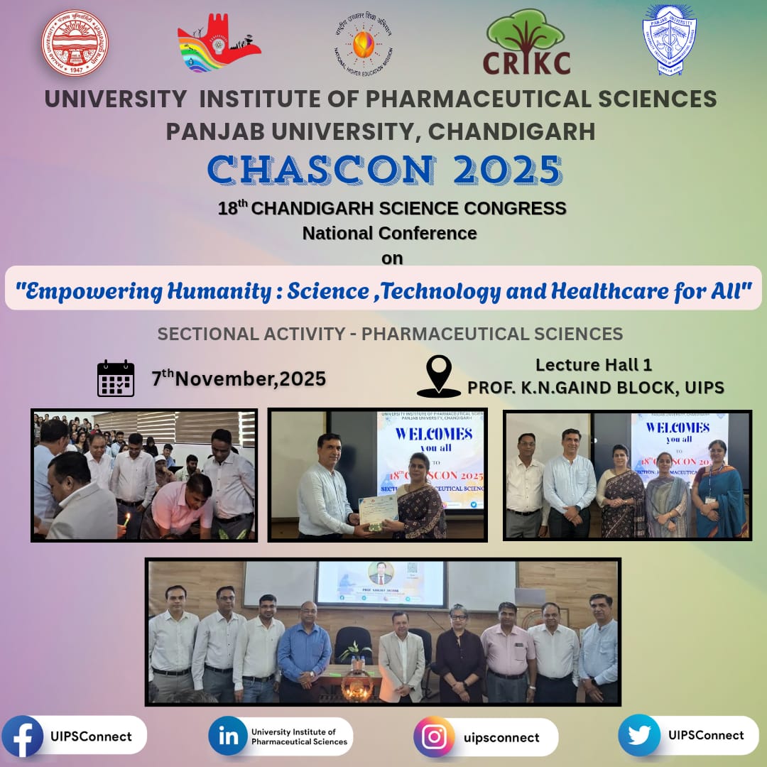 UIPSconnect's tweet image. #uips #puchd #panjabuniversity #chandigarh #chascon #2025 #presentation #conference #sciences