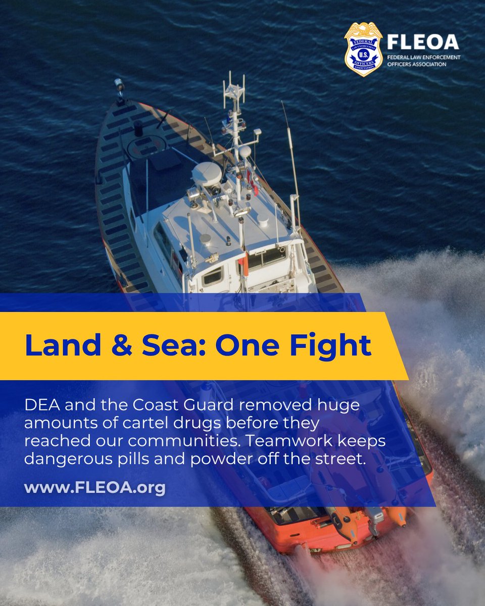 We want to properly acknowledge and thank the DEA and Coast Guard for their continuous teamwork and dedication to keeping dangerous drugs off the streets.