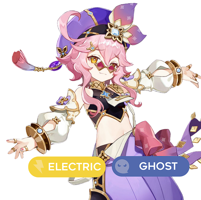 Giving every Genshin Character Pokemon types!
Day 27 - Dori
Electric/Ghost
Ability: Opportunist - If an opponent's stat is boosted, seizes the opportunity to boost the same stat.